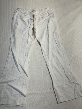 Roxy Cream Drawstring Oceanside Pants